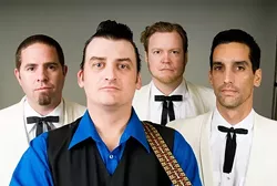 THE MEN IN BLACK : Johnny Cash tribute act Cash’d Out returns to Downtown Brew on Jan. 29. - PHOTO COURTESY OF CASH’D OUT