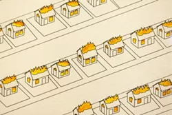 CLOSEUP OF MY LOVE FOR YOU IS ROWS OF BURNING HOUSES: - ART BY NEAL BRETON; PHOTO BY STEVE E. MILLER