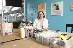 OPEN FOR ALL : Erin Kenepp, co-owner of Studio MPK, holds weekly workshops and open studio hours for the community of Paso Robles to stop by and take part in the creative arts. - PHOTO BY STEVE MILLER