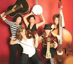 REIGNING WOMEN:  The Red Barn Community Music Series has all-female, old-time music sirens The Stairwell Sisters coming to Los Osos&rsquo;s Red Barn on May 17. - PHOTO COURTESY OF THE STAIRWELL SISTERS
