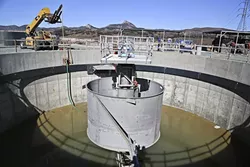 LONG OVERDUE: The Los Osos wastewater plant approaches completion after decades of delay. The plant plays a key role in the Los Osos Water Basin Management Plan, using recycled water to replenish the basin and curb seawater intrusion. - PHOTO BY DYLAN HONEA-BAUMANN