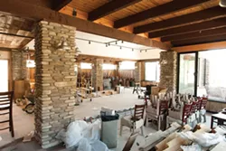 RENOVATIONS AT THE BEACH: The former Old Vienna restaurant building is being fully renovated inside and out to become the Shell Beach Brew House which will open sometime in mid October. - PHOTO BY STEVE E. MILLER