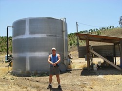 PROUD PAPA :  Glenn Wensloff built a BioReactor for Chumia Wineyards in Paso Robles. - PHOTO COURTESY OF GLENN WENSLOFF