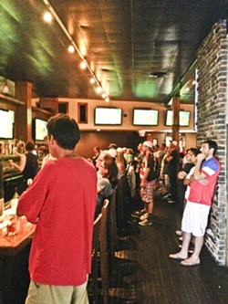 STANDING ROOM ONLY:  Soccer fans packed Tompkins Square Bar & Grill in Los Angeles for the USMNT&rsquo;s match against Portugal on June 22. - PHOTO BY RHYS HEYDEN