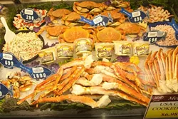 CRUNCHY CRUSTACEANS : Fresh local caught crab is one of the many products in the seafood department.