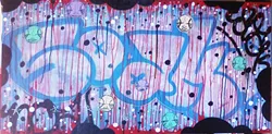 FROM STREET TO GALLERY : Here’s a collaboration between street artist and tagger Soak and Claassen Gallery owner Jeff Claassen. - IMAGES COURTESY OF THE ARTISTS