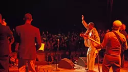 R&B HERO : Charles Walker and the Dynamites fire up the crowd at last year’s Live Oak. - PHOTO BY GARY ROBERTSHAW