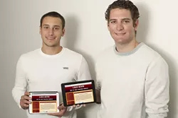IN ANY EVENT : James Kirschner (left) and Ryan Cohen (right) are the creators and developers of lavaseats.com, “the fee-free ticket company.” - PHOTO BY STEVE E. MILLER