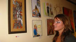 MONEY MAKER : Sara Legrady (pictured) sold her self-portrait, titled Elephant (also pictured). It’s her attempt to turn something ugly into something beautiful. The ugly bit being her emotion, not herself. Obviously. - PHOTO NICK POWELL