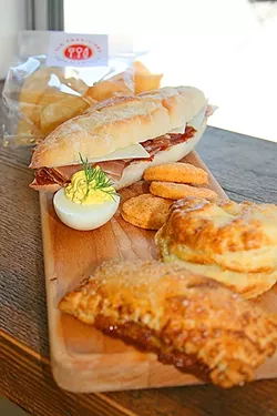 LET’S LUNCH: Sandwich, deviled egg, chips, etc., are a quick delicious meal. - PHOTO BY HAYLEY THOMAS