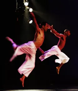 LEAP : Male dancers are always difficult to find, but the contemporary dance troupe usually manages to round up a few. - PHOTO COURTESY OF VARIABLE VELOCITY