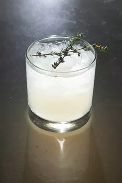 KILLIN’ IT: Brought to you by Luna Red’s Bar Manager Jason Nuss, The Killin’ Thyme is a perfect autumn cocktail: refreshing, but with a bite. - PHOTO BY STEVE E. MILLER