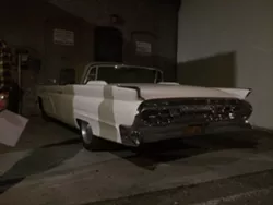 1959 LINCOLN!: Neil Young’s classic 1959 Lincoln was parked in the alley, and after the show, Young and his paramour actress Daryl Hannah got in and sped off into the night, leaving onlookers spellbound. - PHOTO BY GLEN STARKEY