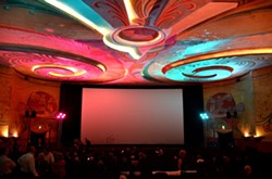 LIGHTS! CAMERA! ACTION!:  The Fremont was aglow in radiant colors for the film festival awards night on Saturday. - PHOTO BY JESSICA PE&Ntilde;A