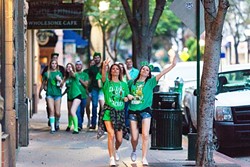 SEE GREEN:  San Luis Obispo has been a well-known place to party during holidays like St. Patrick&rsquo;s Day, Halloween, and Mardi Gras. Be careful, though, because recent years have seen a beefed up police presence and the possibility to enhance penalties for those who break the law. - FILE PHOTO BY KAORI FUNAHASHI