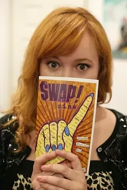 HER WORLD: Hayley Thomas—local musician, journalist, and gal about town—unveils to the public her new free music and culture zine Swap! - PHOTOS BY GLEN STARKEY