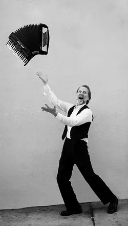THE WORLD ACCORDION TO DUANE: Duane Inglish & The Inglishmen (the male members of Café Musique) will play 'A Night to Remember' on Dec. 27—a benefit concert for the Alzheimer's Association of the Central Coast at Last Stage West. - PHOTO COURTESY OF DUANE INGLISH