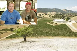 THE NEXT GENERATION: The Beckett family of Peachy Canyon Winery—including Jake, left, and Josh, right—is focusing on leaving healthy, sustainably farmed vineyards for future generations in a climate-changed world. - PHOTO BY STEVE E. MILLER