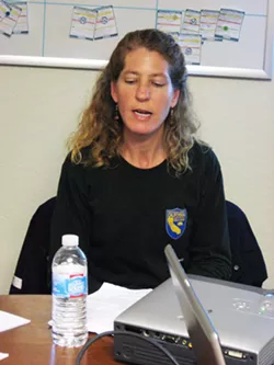 TRACKER : Environmental scientist Melissa Boggs with the Department of Fish and Game Office of Spill Prevention and Response is modeling where oil would - travel if released from the Montebello. - PHOTO BY TASK FORCE