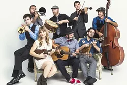 'SPICY ROOTS COCKTAIL': The Dustbowl Revival will brings its blues, bluegrass, gospel, and Dixieland sounds to SLO Brew on Jan. 9. - PHOTO COURTESY OF DUSTBOWL REVIVAL