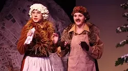 DAM IT! : Allison Warren and Lauren Romero are Mr. and Mrs. Beaver, a talking animal couple, in The Lion, the Witch, and the Wardrobe. - PHOTO COURTESY OF THE ACADEMY OF CREATIVE THEATER