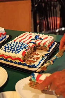 THE CAKE IS A LIE : When there’s nothing left to say, at least there’s America cake. - PHOTO BY COLIN RIGLEY