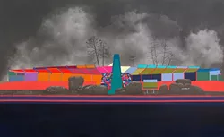 ’80S BABY: The piece "84" was inspired by a dermatology office building at 84 Santa Rosa St. in San Luis Obispo. - IMAGES COURTESEY OF SARA FRANTZ