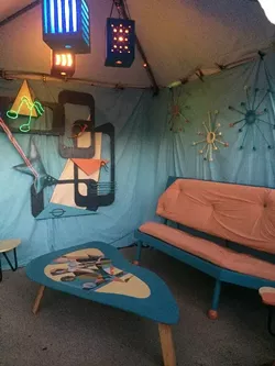 SWANKY!: This year’s backstage theme was ’60s space age bachelor pad a la Mad Men. - PHOTO BY GLEN STARKEY