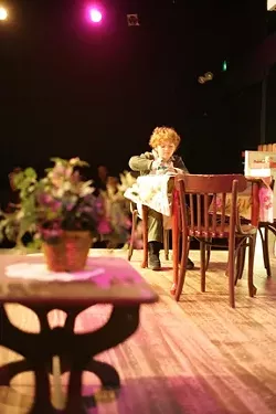 HOW DOES A LITTLE PIGGIE EAT? : Jaden Robertshaw makes his theater debut as Randy, Ralphie’s notoriously picky-eater brother. - PHOTO BY GLEN STARKEY