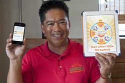 BOOM! :  Tony Bautista founded Where&rsquo;s Bazomb?, which turns getting deals&mdash;and money&mdash;to customers and bringing business to local shops into a game. - PHOTO BY STEVE E. MILLER