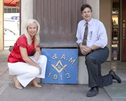 CAPTURED IN TIME: San Luis Obispo-based attorney and director-producer Jennifer Alton is wrapping up editing her documentary Passion & Purpose, which will premiere in October to roughly coincide with the unsealing of the SLO Masonic Lodge's 100-year-old time capsule to celebrate the lodge's centennial. SLO Masons past master Robert Bettencourt will be on hand to put the film in the capsule as one of many items to greet future generations a century from now. - PHOTO BY STEVE E. MILLER