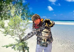 SNOWY BEACH : Charles, played by David Norum, voyages to Alaska in search of a healing yew tree, in Sarah Ruhl’s black comedy The Clean House. - PHOTOS COURTESY OF ANET CARLIN