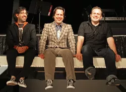 THREE AMIGOS : (left to right) Writer David Vienna, director Kevin Harris, and choreographer Drew Silvaggio make some ’60s magic in the new SLO Little Theatre show My Generation! - PHOTO BY GLEN STARKEY