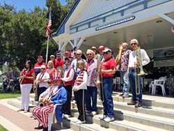 HAPPY B-DAY, 'MERICA! :  The ever-popular Village Band plays the Rotary Bandstand in the Village of Arroyo Grande on July 4. - PHOTO COURTESY OF THE VILLAGE BAND