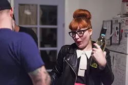 WINE-DING DOWN: Flavor columnist Hayley Thomas busts out some non-Arbor Mist drinks and dazzles everyone with how delightful she is. - PHOTO BY JESSICA PEÑA