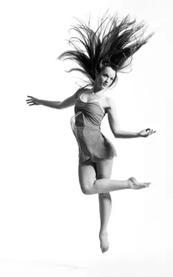 ON THEIR TIPPY-TOES : Pieces in the new company’s mix-and-match dance show are set to girl rock by the Yeah Yeah Yeahs and Florence and the Machine and a jazz number by local favorite Inga Swearingen. Pictured is Daniela O'Donoghue, aged 17. - PHOTO BY MICHAEL HIGGINS