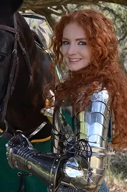 BRAVE : Lady Victoria is one of the few female full-contact jousters. See her in action at the Central Coast Renaissance Faire. - PHOTO COURTESY OF THE CENTRAL COAST RENAISSANCE FAIRE