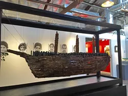 TAKEN: This piece, 'Slave Ship,' was created by David Settino Scott in San Miguel, in memory of James Bird Jr. - PHOTO COURTESEY OF STUDIOS ON THE PARK