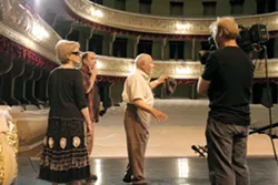 HOMECOMING : The film crew documents “Botso” Korisheli’s visit to a theater in his native country, Georgia. - PHOTO COURTESY OF CINEMA HOUSE FILMS