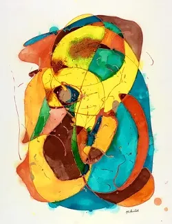 THOUGHT BUBBLE: In “Cognition,” Burdick highlights the complexity of the mental process. - IMAGE BY MARGARET BURDICK