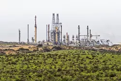 NIPOMO JUNCTION: The rousing debate over a proposal to bring crude oil by rail to the Phillips 66 Santa Maria Refinery in - Nipomo (pictured) looms large on the national and local political stages. - PHOTO BY KAORI FUNAHASHI