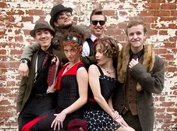 PARTY TIME! : Youthful, awesome, infectious Gypsy jazz act Red Skunk will once again host its (infamous) ’20s-themed Viper Party on March 31 in the Pavilion on the Lake in Atascadero. - PHOTO COURTESY OF RED SKUNK