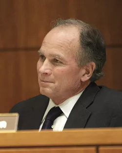 NOT WORTH IT ANYMORE : Supervisor Jim Patterson long withstood pressure to remove Planning Commissioner Sarah Christie, but something or someone recently changed his mind. - PHOTO BY STEVE E. MILLER