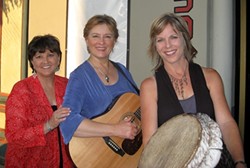 LADIES NIGHT :  Women on the Move&mdash;(left to right) Joan Enguita, Trish Lester, and Linda Geleris&mdash;a trio of Los Angeles area singer/songwriters, play March 16 at the Oak Creek Commons in Paso Robles. - PHOTO COURTESY OF WOMEN ON THE MOVE