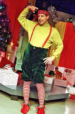 THIS IS MY WORK UNIFORM: In exchange for some cash over the holidays, David Sedaris (Kevin Harris) becomes Crumpet the Christmas Elf at Macy’s where he witnesses the best and worst humanity has to offer, from a kid peeing in the fake snow to a seemingly legit Santa bringing families together. - PHOTO COURTESEY OF JAMIE FOSTER PHOTOGRAPHY