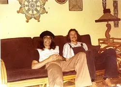 CIRCA 1977 : Jethro Tull founding member Glenn Cornick (left) and local musician John Wessel kick back in the late ’70s. The old friends will play as Locomotive Breath on Nov. 14 at Cambria Pines Lodge, doing a tribute to the music of Jethro Tull. - PHOTO COURTESY OF JOHN WESSEL