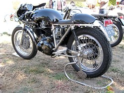 MOTORCYCLE MADNESS :  Sweet vintage bikes, like this customized British Vincent, will be on display at the Central Coast Classic Motorcycle Club&rsquo;s second annual SLO Classic Motorcycle Rally, Oct. 7-10, which benefits Woods Humane Society. - PHOTO COURTESY OF THE CENTRAL COAST CLASSIC MOTORCYCLE CLUB