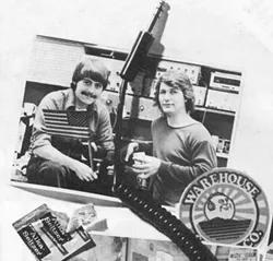 PARTNERS IN CRIME: Cliff Branch (right), and his first business partner Tom Spalding, made a bundle with their Warehouse Sound Co. mail-order stereo component business located in Railroad Square while they were both Cal Poly students. - PHOTO COURTESY OF CLIFF BRANCH