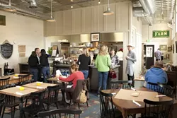 BRIGHT AND AIRY : Bell St. Farm offers nice, open, family-style dining inside and a large patio in the back for devouring their delicious food. - PHOTOS BY STEVE E. MILLER