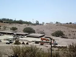 PIPELINE PANIC: Construction crews prepare to break ground on a 5.6 mile oil pipeline. The project is concerning some residents along Old Oak Park Road, who said they have worries about pipeline safety after the Santa Barbara County oil spill in May. - PHOTO BY MARIA SKELLY